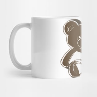 Charming Chocolate Teddy Bear Illustration No. 614 Mug